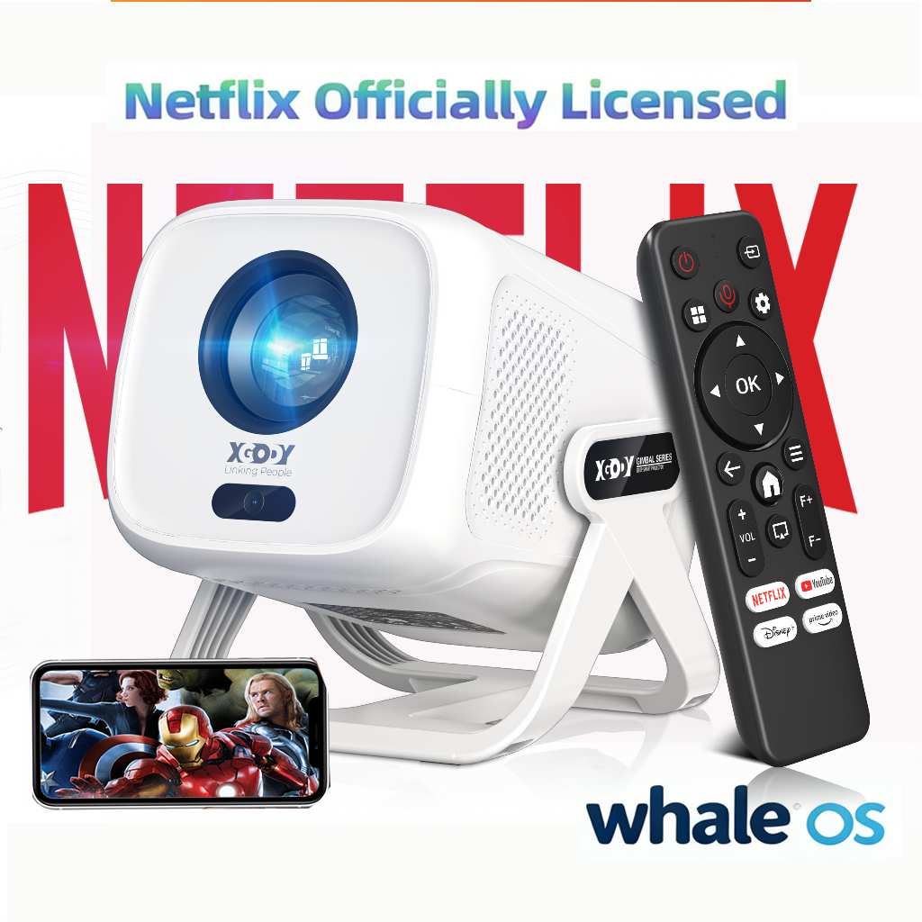 XGODY โปรเจคเตอร์ N5 Netflix ลิขสิทธิ์แท้ 1080P Full HD ระบบ Android 13.0 ควบคุมด้วยเสียง AI ความเข้ากันได้กว้าง