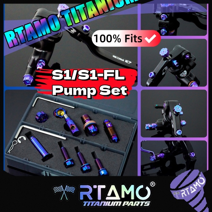 RTAMO Titanium Gr5 ปั๊มลอย RCB S1-FL รุ่นใหม่ 14mm RCB S1 Forged Full Set ปลอม 14 17 RCB e2 e3 e4