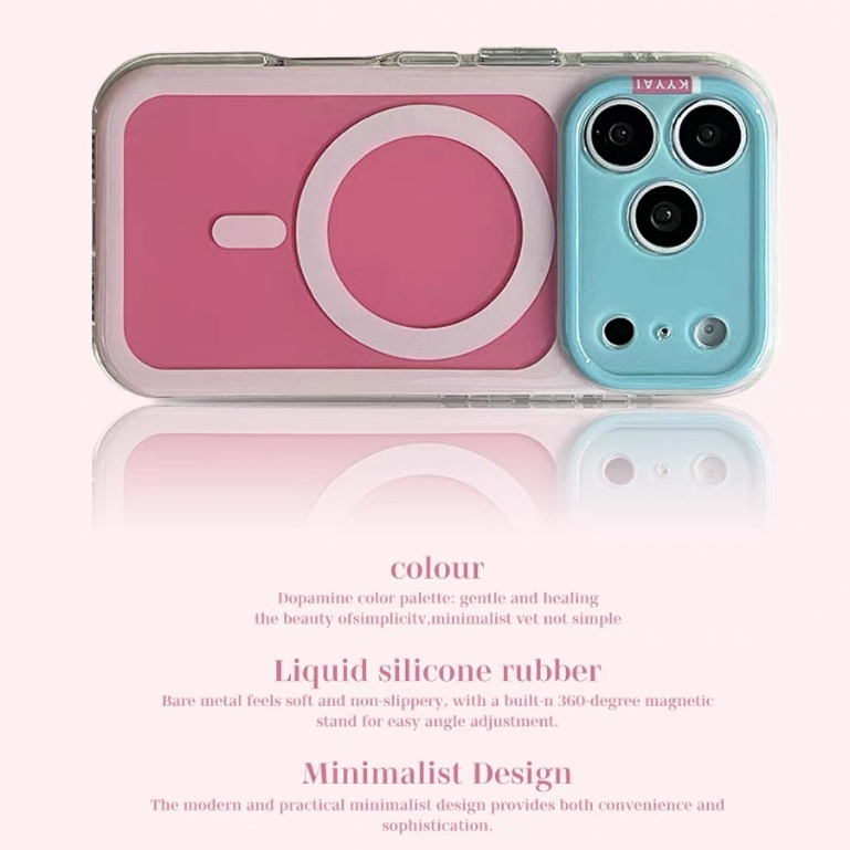 เคส IMD บล็อกสีเงาเหมาะสําหรับเคส iPhone 14 15 16 17 pro max