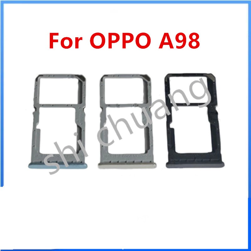 สําหรับ OPPO A98 ถาดซิมการ์ดผู้ถือช่องเสียบการ์ด Reader SD Slot Adapter อะไหล่