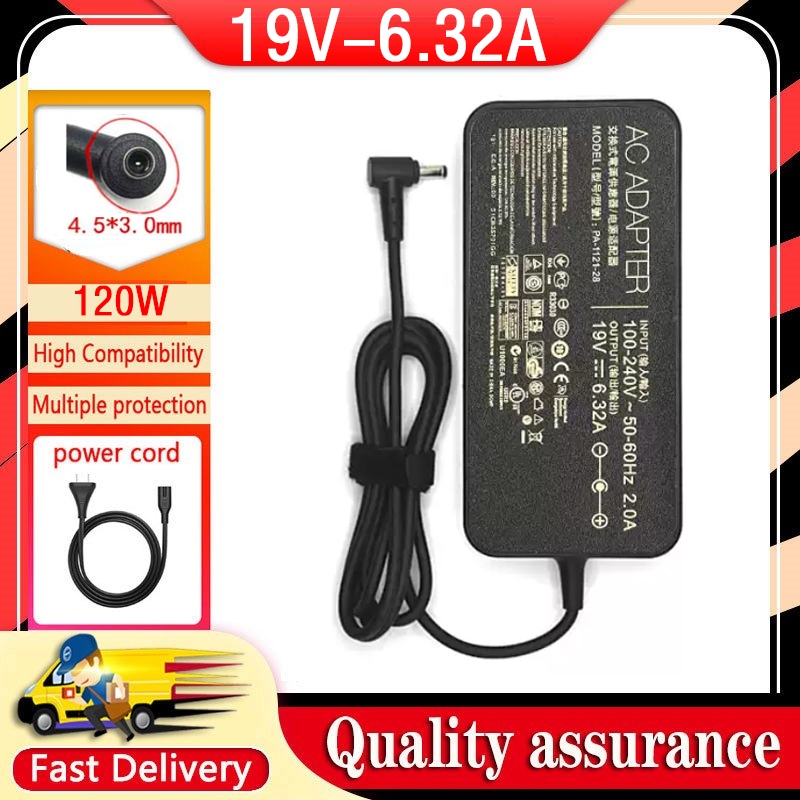 ใหม่ 19V 6.32A 4.5*3.0 มม./5.5*2.5 มม.120W แล็ปท็อปอะแดปเตอร์ AC สําหรับ ASUS W6700 UX501J charger