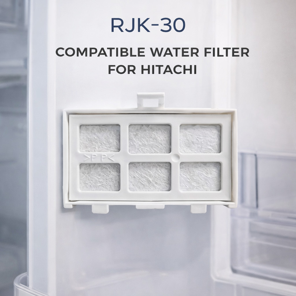 เครื่องกรองน้ํา RJK-30 ที่รองรับสําหรับตู้เย็น Hitachi และเครื่องทําน้ําแข็ง - ชุด 2 ชิ้น