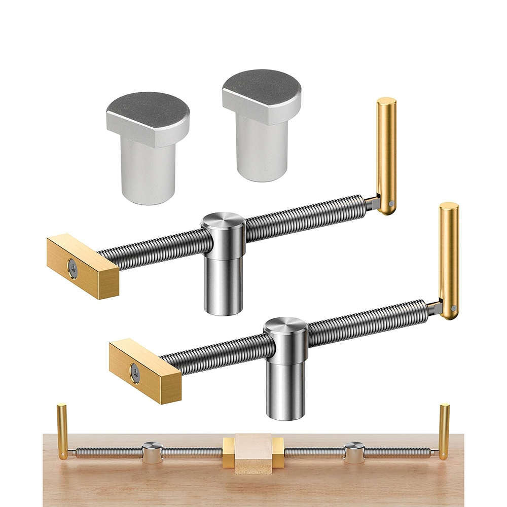 ม้านั่งงานไม้สุนัขเบรคแทรก Workbench Fast Fixed คลิป Clamp ทองเหลือง Fixture Vise สําหรับ 19/20 มม.เดสก์ท็อปรูช่างไม้เครื่องมือ