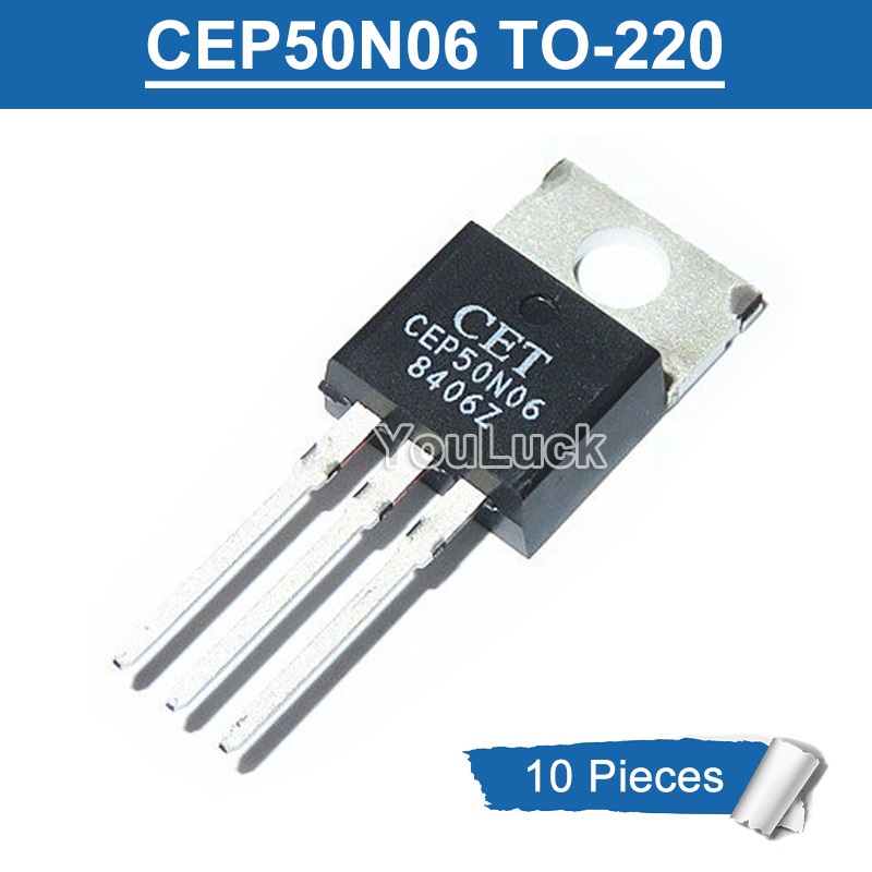 10 ชิ้น CEP50N06 TO-220 50A/60V N-Channel MOSFET ทรานซิสเตอร์ใหม่เดิม