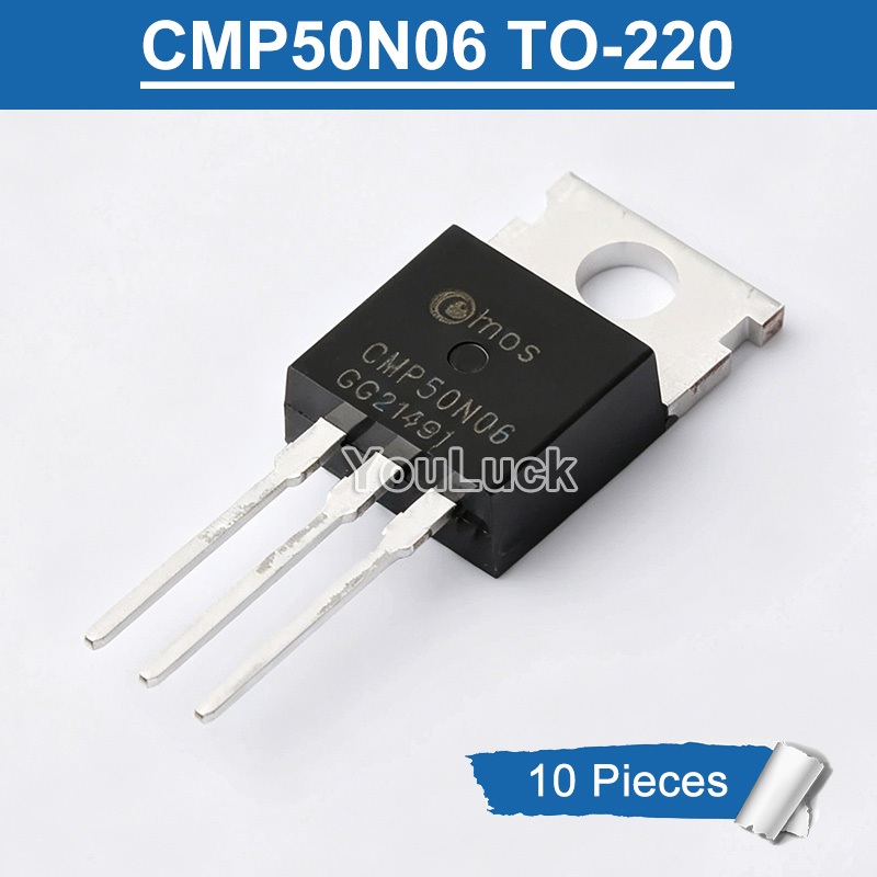10 ชิ้น CMP50N06 TO-220 50A/60V N-Channel MOSFET ทรานซิสเตอร์ใหม่เดิม