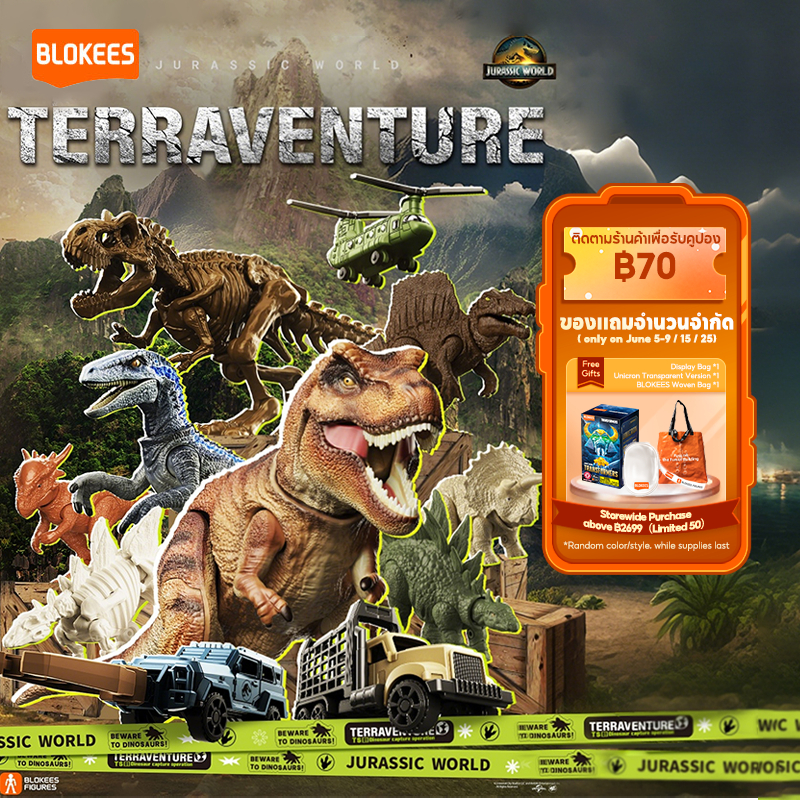 BLOKEES Jurassic World TS01 Collectible Mini Figure Dinasour Toys Model Kits Kids Gifts