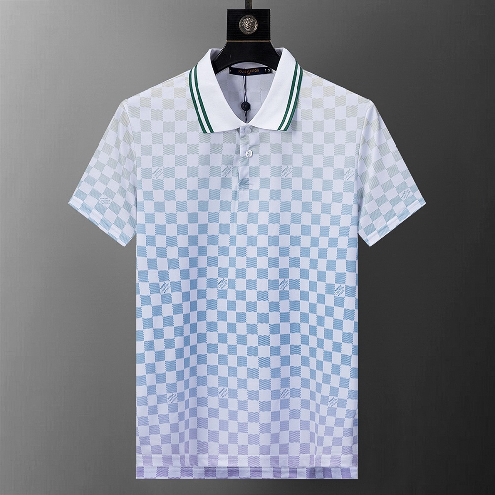 New_LV เสื้อยืดโปโลผ้าฝ้ายผู้ชาย เสื้อด้านบน Size S-XXXL AA222
