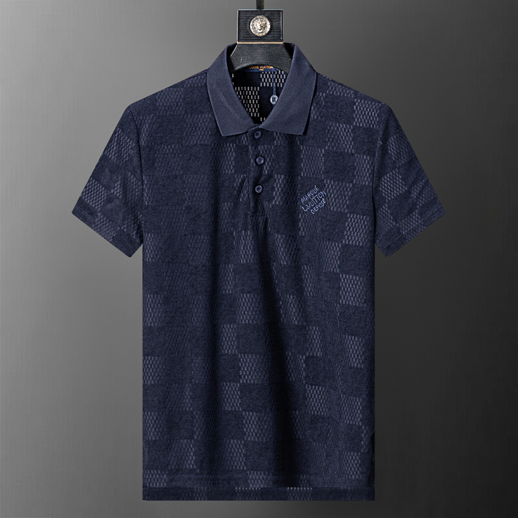 New_LV เสื้อยืดโปโลผ้าฝ้ายผู้ชาย เสื้อด้านบน Size S-XXXL AA223