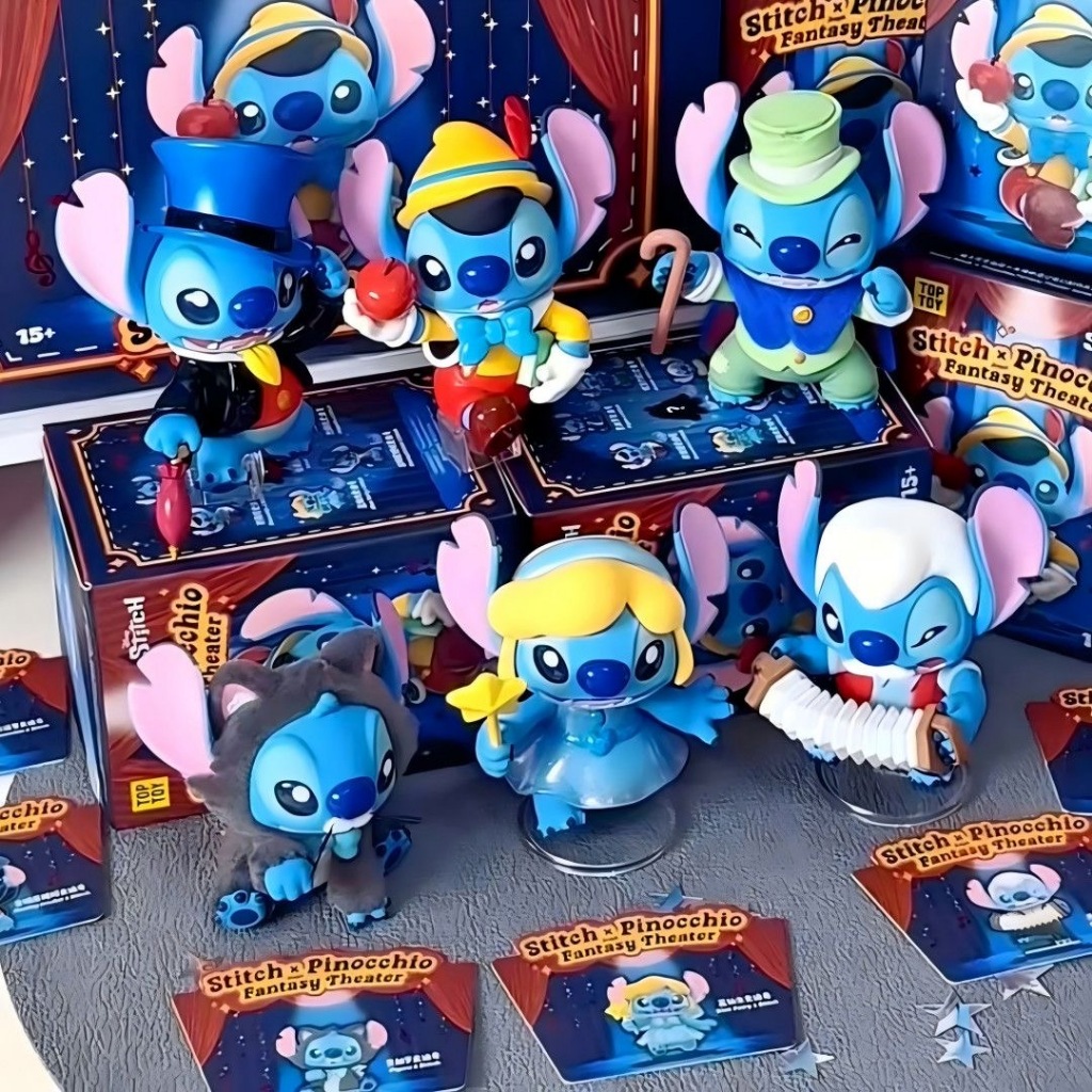 TOPTOY Disney Stitch Pinocchio Series อินเทรนด์เล่น Mystery Box Stitch Gift