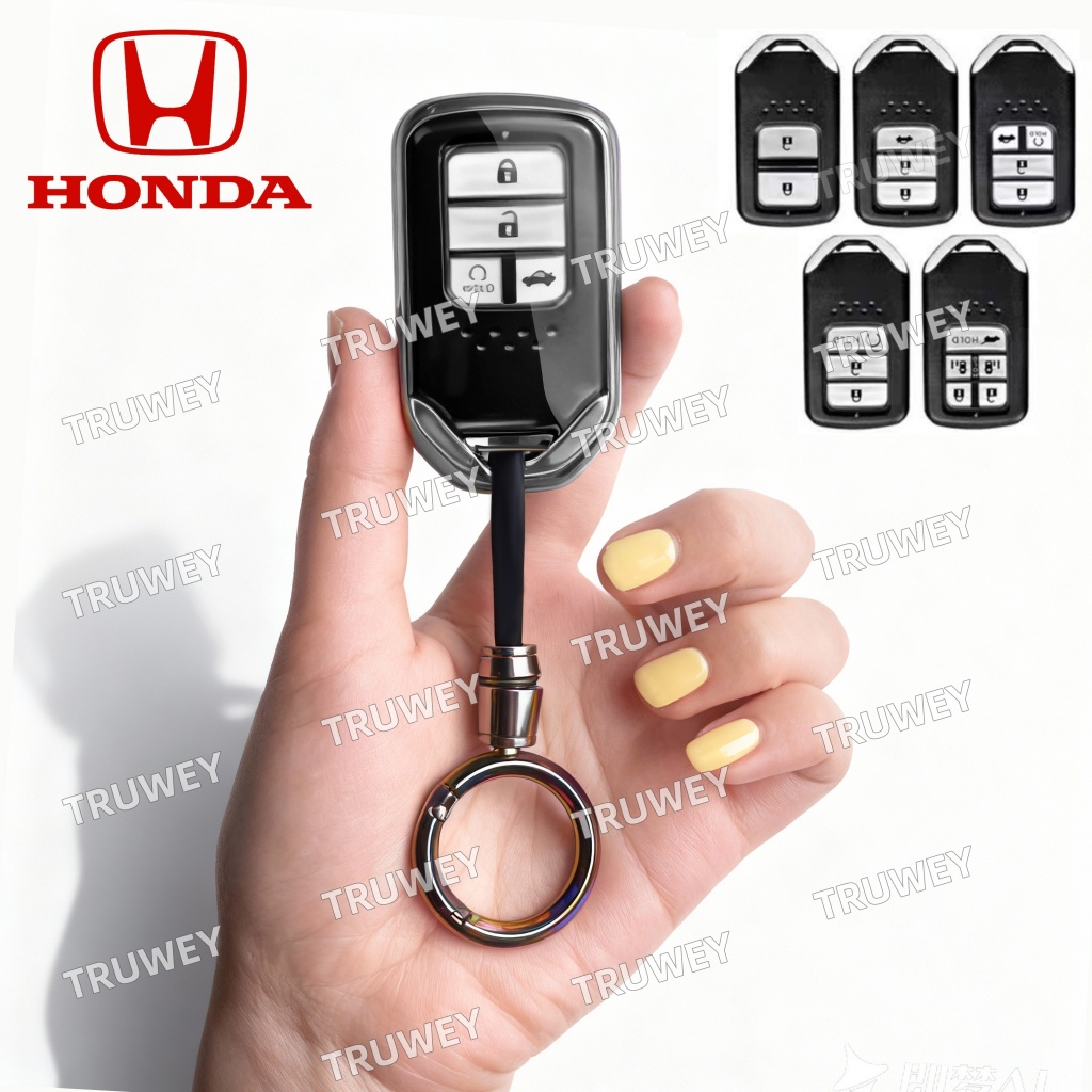 เคสกุญแจรถฮอนด้าสําหรับ Honda city/jazz/civic/HR-V/CR-V/BR-V พวงกุญแจแบบรวมทุกอย่างโปร่งใส