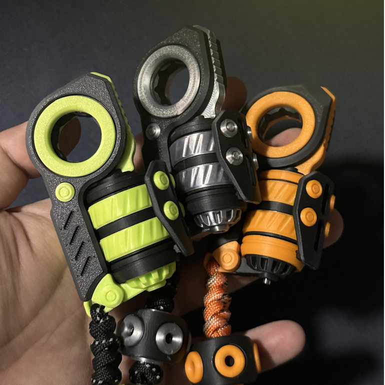 สไลเดอร์ KEYI EDC เจิ้นต้าน - ของเล่นฟันเฟืองโลหะเสียงกริ๊งกริ๊ง ของเล่นคลายเครียดจังหวะน่าพึงใจ