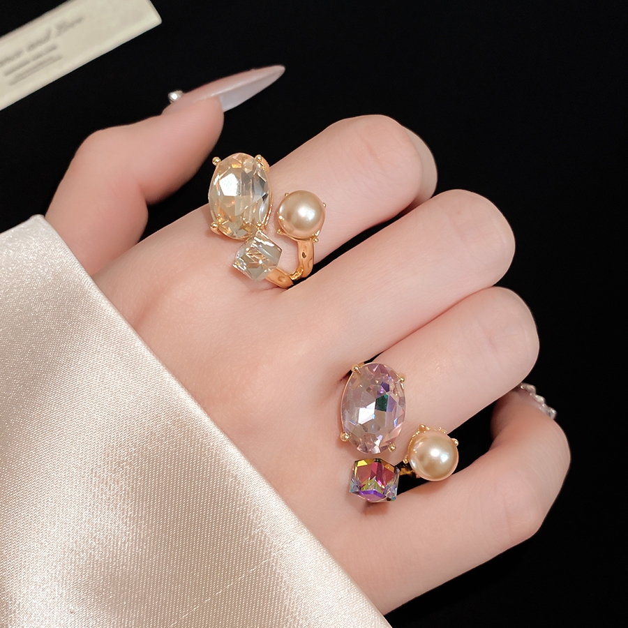 Elegant High-end Heart-cut Bow Shaped Statement แหวนชุดหรูหรา Workplace จัดเลี้ยงสไตล์อ่อนโยนชุด