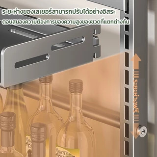 ชั้นวางเครื่องปรุง ชั้นวางของในครัว ชั้นวางเครื่องปรุงในครัว ที่เก็บเครื่องปรุงร สามารถเก็บมีดได้ ประหยัดพื้นที่