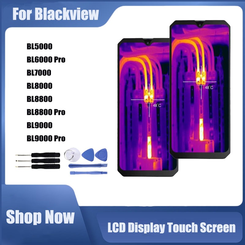 สําหรับ Blackview BL5000 BL6000 BL7000 BL8000 BL8800 BL9000 Pro จอแสดงผล LCD หน้าจอสัมผัสเปลี่ยน