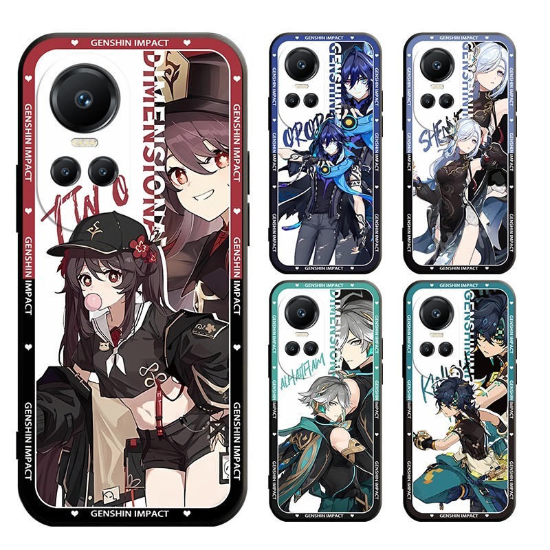 สําหรับ OPPO RENO 4 5 6 7 8 5Z 6Z 7Z 8Z PRO PLUS Genshin Impact ปลอกนุ่มกรณี