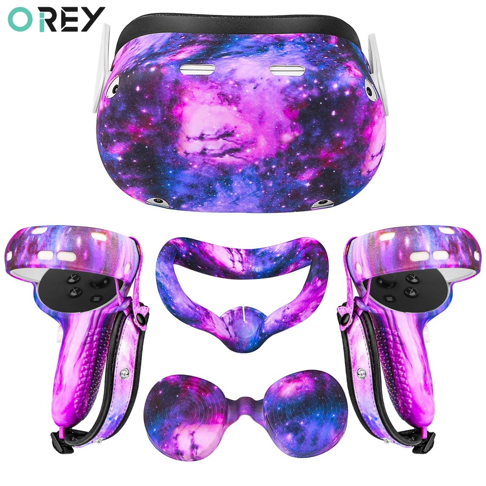 เคสซิลิโคนป้องกันสำหรับ Oculus Quest 2 ไม่รวมแว่นตา VR, ชุดหูฟังเสมือนจริง Quest 2 VR, หน้ากาก, หน้ากากตา, มือจับ, อุปกรณ์เสริม VR