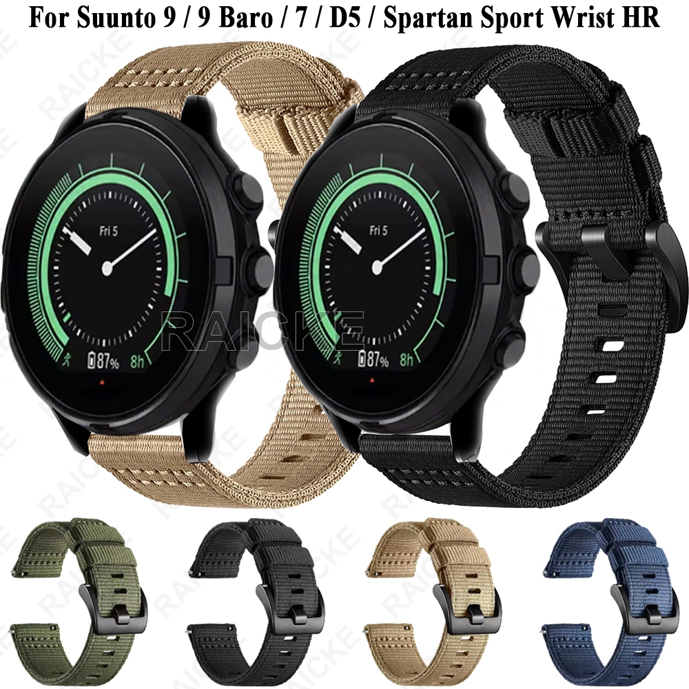 24mm Breathable Nylon Sport Strap Replacement Watch Band สําหรับ Suunto 7 / 9 / 9 baro / spartan sport wrist / D5