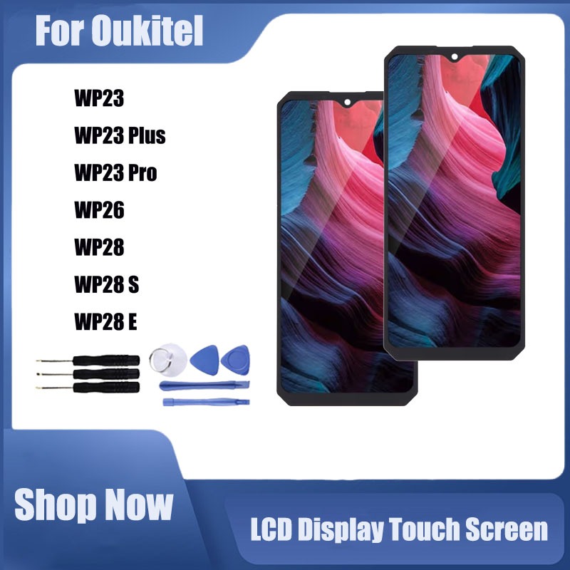 ใช้งานร่วมกับ Oukitel WP23 Pro Plus WP26 WP28 WP28S WP28E จอแสดงผล LCD หน้าจอสัมผัสเปลี่ยน