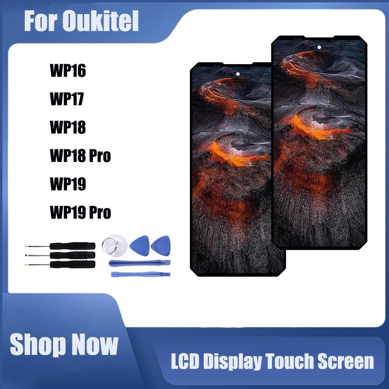 ใช้งานร่วมกับ Oukitel WP16 WP17 WP18 WP19 Pro จอแสดงผล LCD หน้าจอสัมผัสเปลี่ยน
