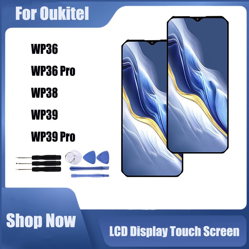 เข้ากันได้กับ Oukitel WP36 WP38 WP39 Pro จอแสดงผล LCD เปลี่ยนหน้าจอสัมผัส