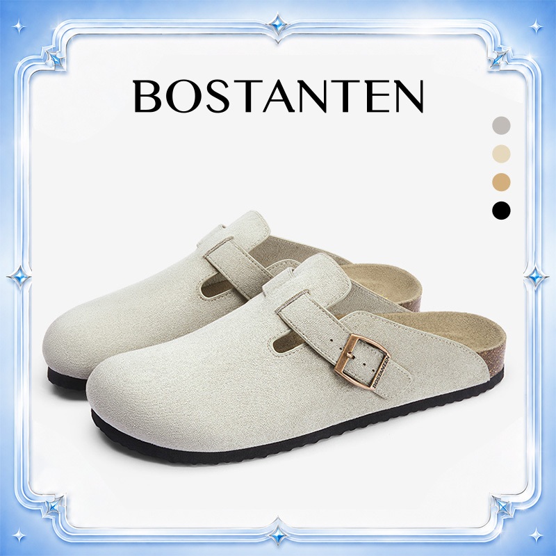 BOSTANTEN Ark  รองเท้าสวมหุ้มส้น แฟชัน เบา ทนทาน ระบายอากาศ รองเท้าสวมหุ้มส้น Semi-Closed Clogs
