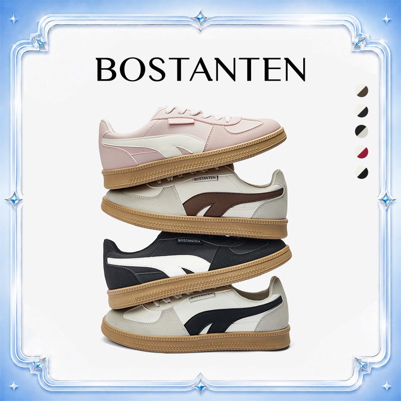 【เลือกบวกเพิ่ม 1 ไซซ์】BOSTANTEN รองเท้าผ้าใบ GAT สไตล์มินิมอล พื้นนุ่มพิเศษ ใส่สบาย เดินช้อปปิ้งทั้งวันไม่เมื่อย กันลื่น ระบายอากาศ
