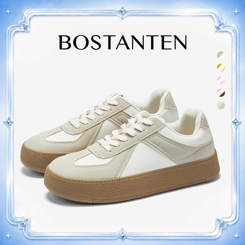 BOSTANTEN รองเท้าผ้าใบ GAT สไตล์เกาหลีวินเทจ ระบายอากาศดีไม่อับชื้น พื้นนุ่ม เดินทั้งวันไม่เมื่อย ใส่สบาย