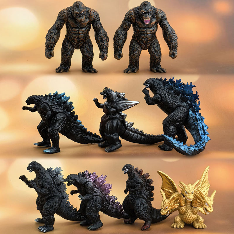9 ชิ้น 5 ซม.-8 ซม. Godzilla VS King Kong 2 ใหม่ Empire Monsters Movable Joints Action Figure ของเล่น