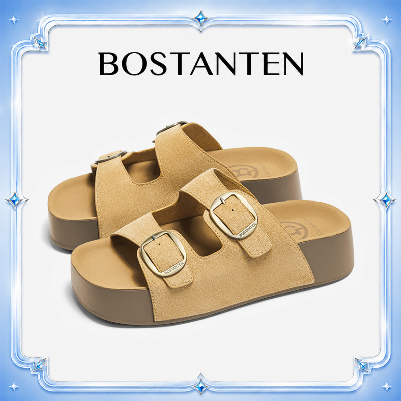 【Q-ไซส์ 39】BOSTANTEN รองเท้าแตะพื้นนุ่มทรง Pudding หนา 4.5 ซม. นุ่มสบายสุดๆ