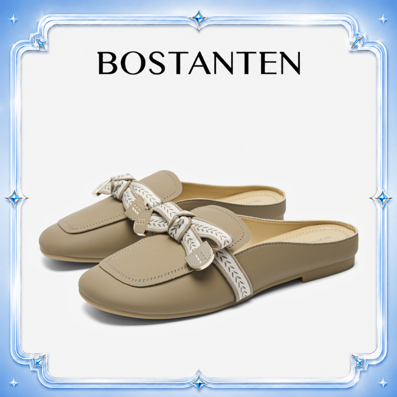 【Q-ไซส์ 36/67 】BOSTANTEN รองเท้า Mule ใส่สบาย แมทช์ง่าย