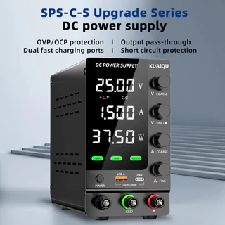 【รับประกันหนึ่งปี】KUAIQU dc power supply สวิตชิ่งเพาเวอร์ซัพพล30V 60V 120V 3A 5A 10A SPS-C3010 สี่ปุ่มปรับ led DC Power Supply