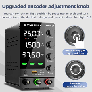 【รับประกันหนึ่งปี】KUAIQU dc power supply สวิตชิ่งเพาเวอร์ซัพพล30V 60V 120V 3A 5A 10A SPS-C3010 สี่ปุ่มปรับ led DC Power Supply