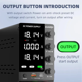 【รับประกันหนึ่งปี】KUAIQU dc power supply สวิตชิ่งเพาเวอร์ซัพพล30V 60V 120V 3A 5A 10A SPS-C3010 สี่ปุ่มปรับ led DC Power Supply