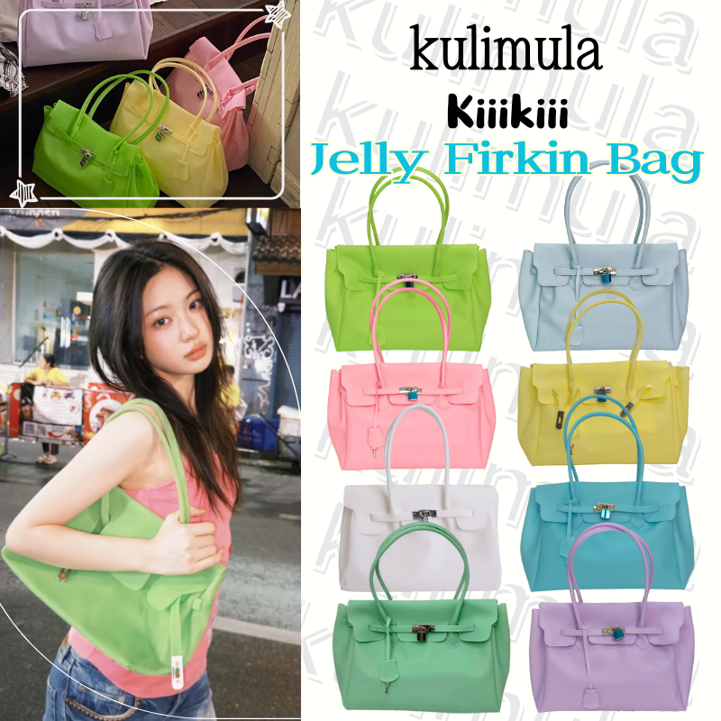 KULIMULA Kiiikiii | Jelly Firkin bag-กระเป๋าเจลลี่สุดฮิตตอนนี้ ถุงเยลลี่ กันน้ำ กระเป๋าสะพายไหล่ กระเป๋าโท้ท Tote Bag(พรีออเดอร์ สอบถามวันของเข้าได้ค่ะ🙇🏻‍♀️)
