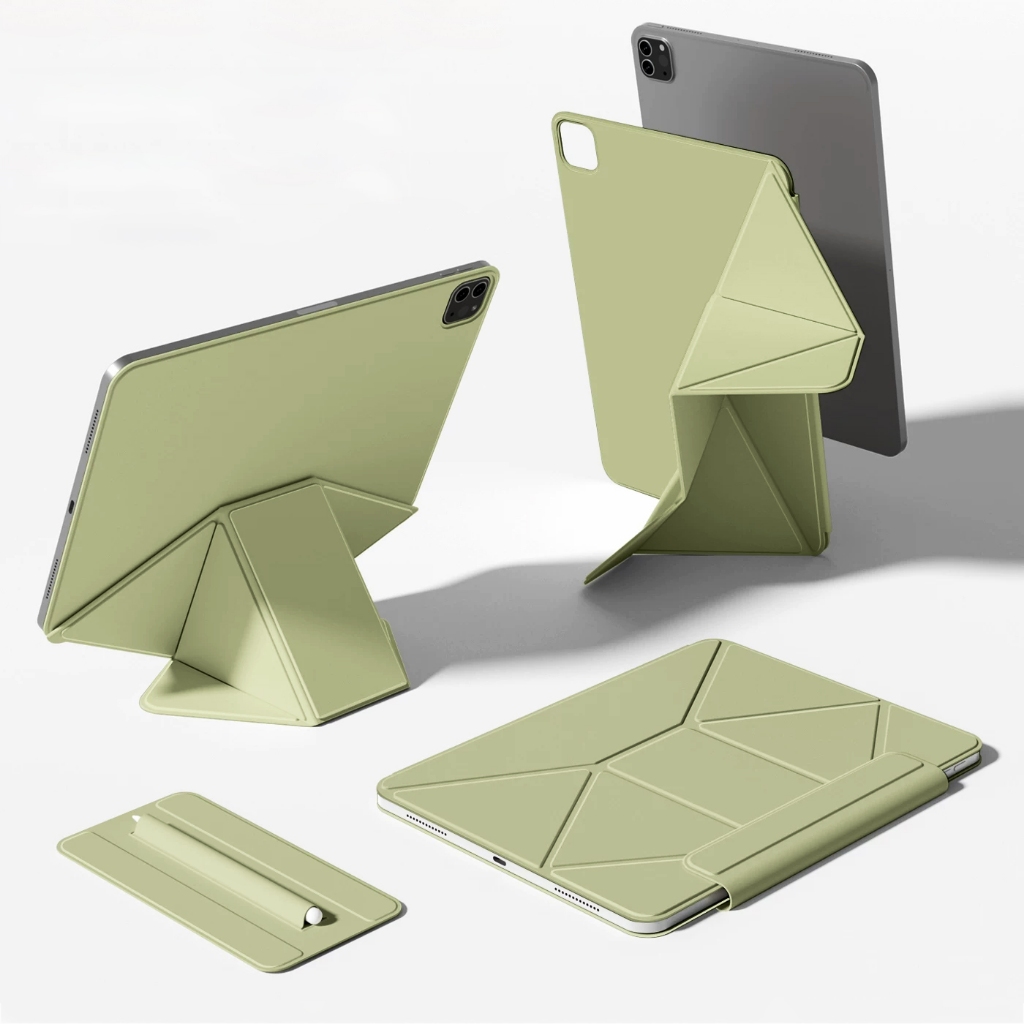 เคสแม่เหล็ก Folio อัจฉริยะพร้อมขาตั้งหลายมุมสําหรับ iPad Pro Air 11 Air5 Air4 และ iPad A16 11th 10th Generation