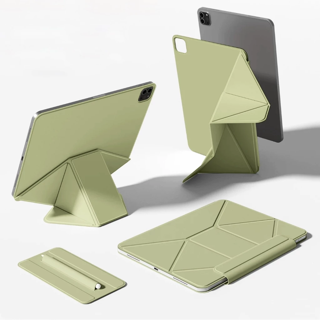 เคสแม่เหล็ก Folio อัจฉริยะพร้อมขาตั้งหลายมุมสําหรับ iPad Pro Air 11 Air5 Air4 และ iPad A16 11th 10th Generation