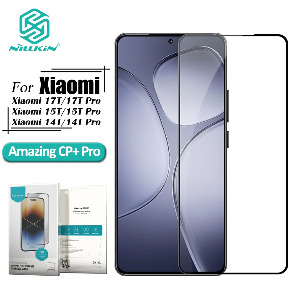 NILLKIN กระจกนิรภัยแบบเต็มหน้าจอสําหรับ Xiaomi 17T Pro 15T Pro 17T/15T Anti-Glare CP + Pro 9H Anti Explosion Screen Protector