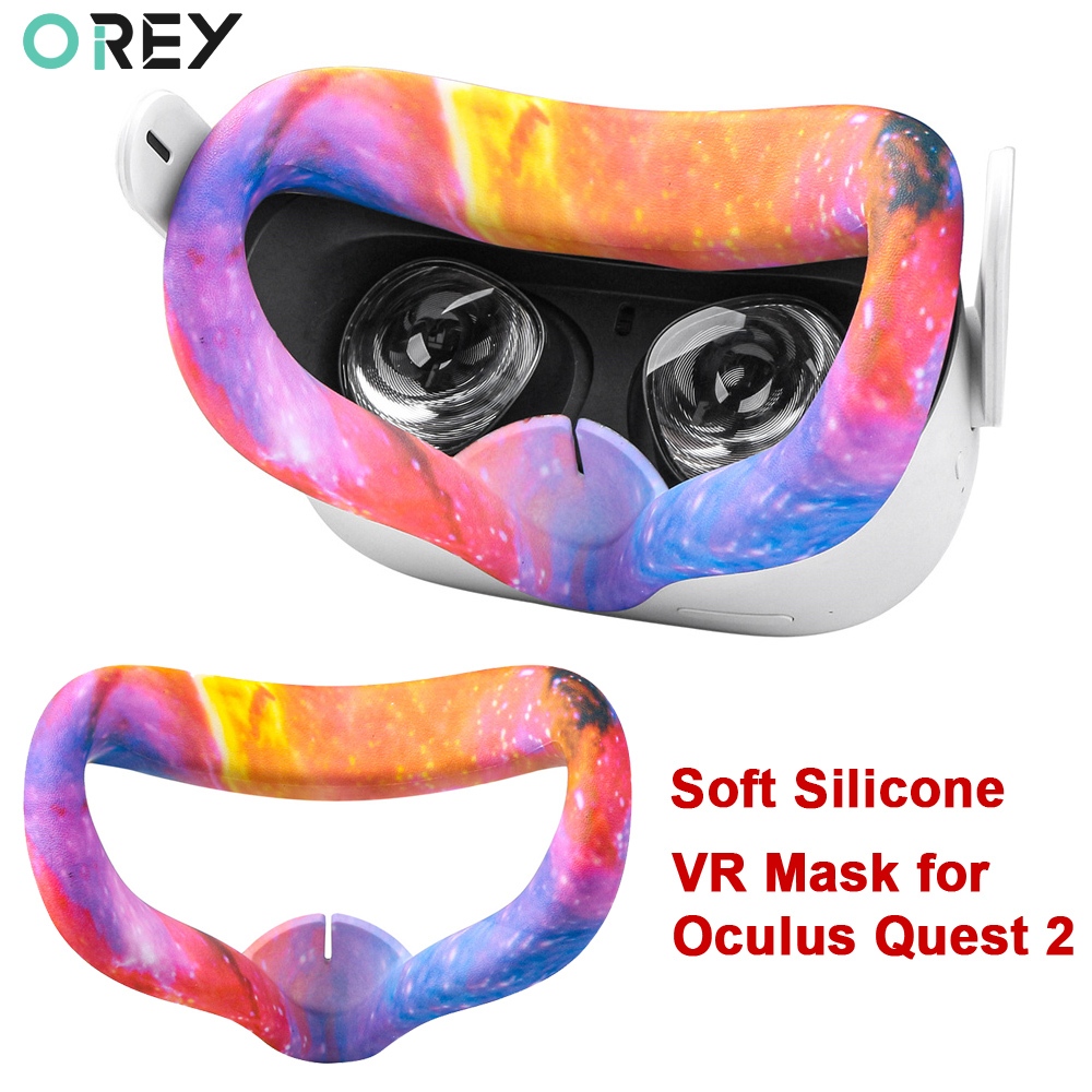 สําหรับ Oculus Quest 2 เปลี่ยนซิลิโคนฝาครอบป้องกัน Face Pad สําหรับ Oculus Quest 2 VR อุปกรณ์เสริม