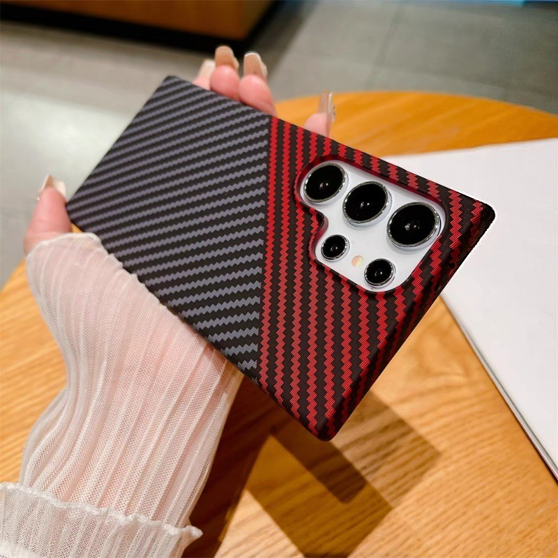 เคสโทรศัพท์คาร์บอนไฟเบอร์บางเฉียบสําหรับ Samsung S26 S25 S24 S23 Plus S22 Ultra Note 20 Note10 ปลอกกันกระแทกปกแข็ง PC