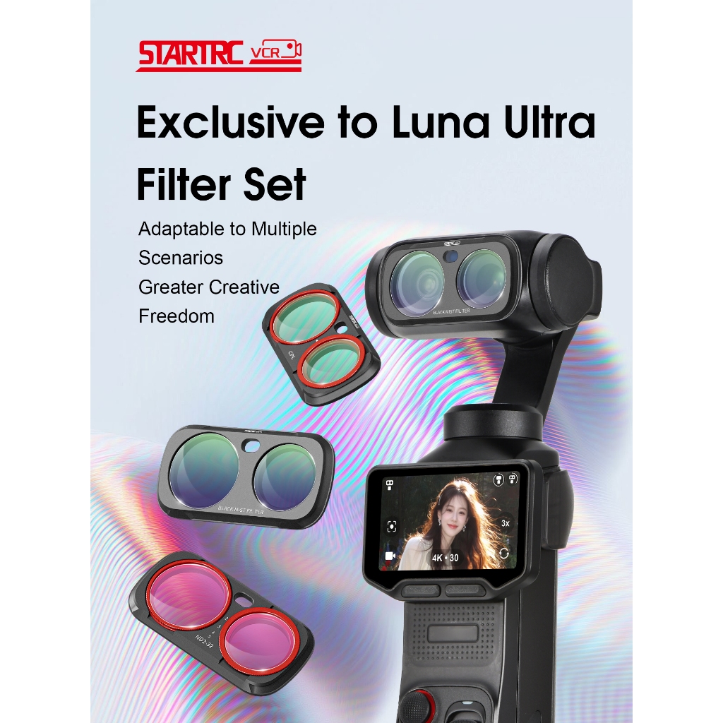 เหมาะสําหรับ Insta360 Luna Ultra filter เลนส์ UV แม่เหล็ก, ตัวกรอง cpl สีดําตัวกรองอ่อน nd อุปกรณ์เสริมเลนส์กรอง