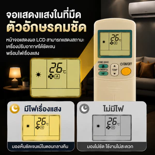 รีโมทแอร์ไดกิ้น Daikin ARC433 Series รีโมทแอร์ Daikin ใช้แทนรีโมทเดิม ARC433B47 ARC433B69 ARC433B70 ARC433B71 ARC433A47 ARC433A2 ARC433A55 ARC433A75 ARC433A83 ARC433B76 จอ LCD มีไฟหน้าจอ ควบคุมไกล พร้อมใช้งาน K727
