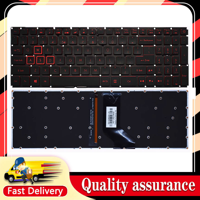 แป้นพิมพ์แล็ปท็อปใหม่สําหรับ Acer Nitro 5 AN515-53 AN515-51/52 N16C7 N17C1 N17C7 พร้อมแบ็คไลท์