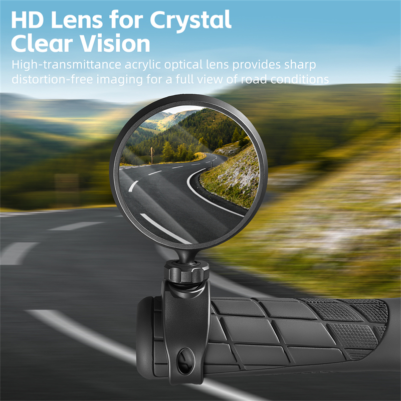 WEST BIKING จักรยานกระจกมองหลังมุมกว้าง HD 360° ปรับ Quick Release Handlebar กระจก MTB จักรยานเสือหมอบขี่จักรยานอุปกรณ์เสริม — صورة 4