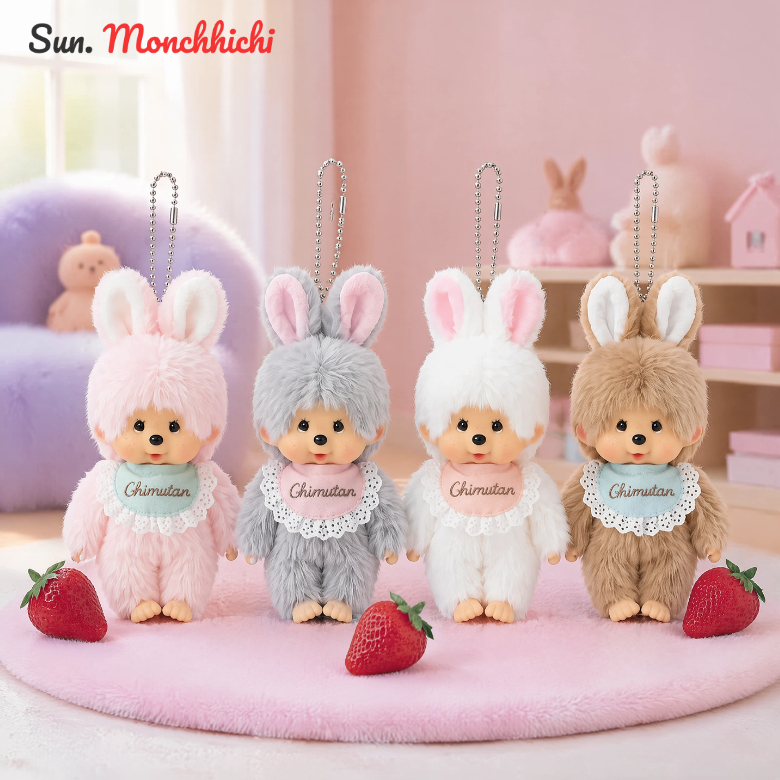 【ขายร้อน ❤️ ‍🔥】ของแท้ 100% Monchhichi Chimutan Cloection - ตุ๊กตา และ พวงกุญแจมอนชิ ชิมุตัน น้องมอนชิกระต่าย 🐰💖🎀