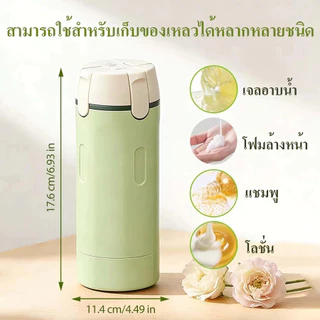 ขวดแบ่งเครื่องสำอาง 4-in-1 วัสดุ PET พกพาสะดวก ขึ้นเครื่องได้ ปลอดภัย สำหรับเดินทาง