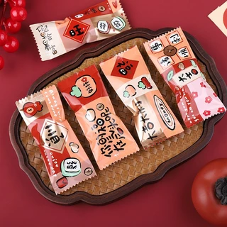 100 ชิ้น/ล็อตการ์ตูน DIY Handmade Nougat Candy ถุงบรรจุภัณฑ์นม Candy Taffy Wrapper แพคเกจอาหารกระเป๋ามินิ
