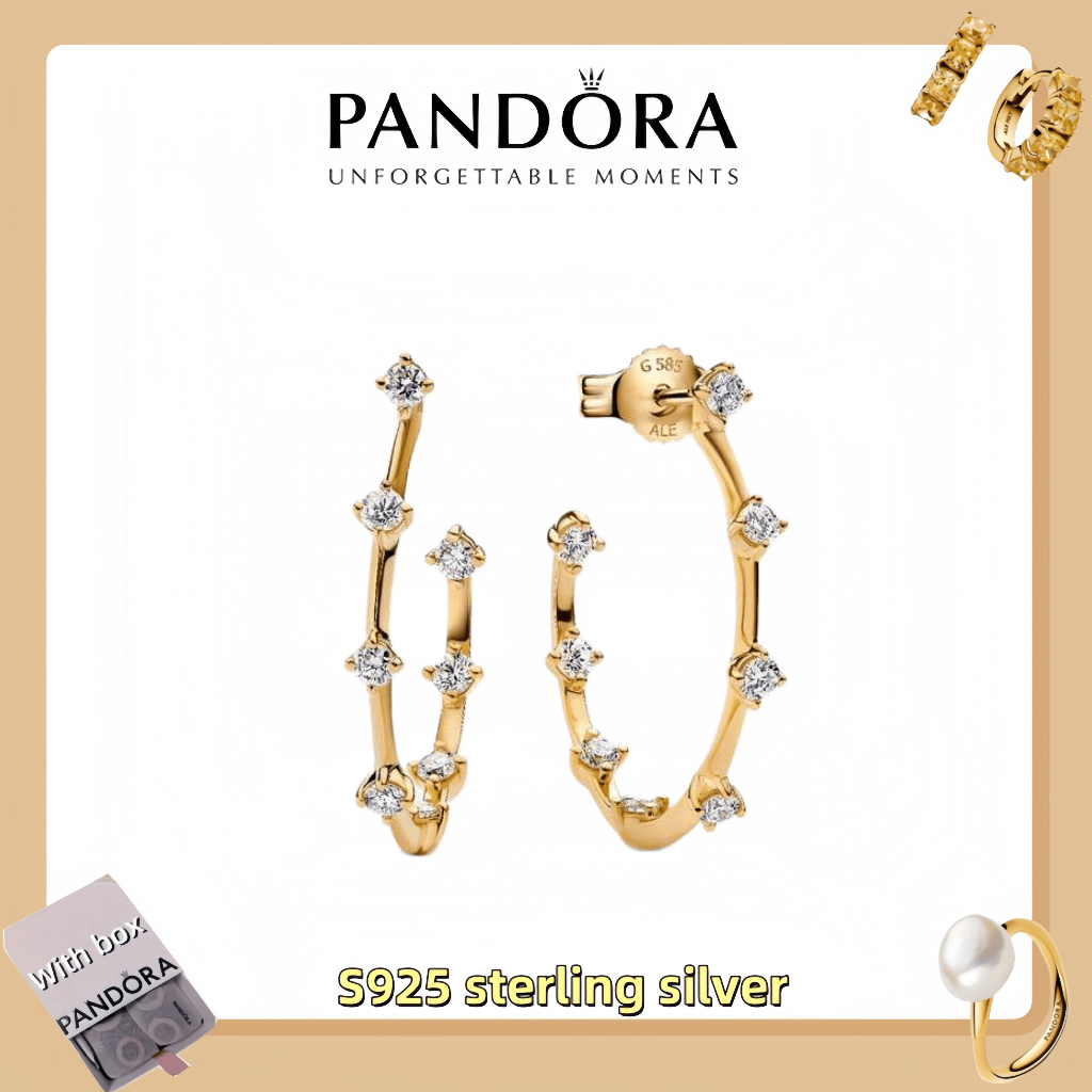 ขายร้อน 100% S925 เงินสเตอร์ลิงเครื่องประดับผู้หญิง (พร้อมกล่อง) Pandora Era Lab-Grown Diamond Stati