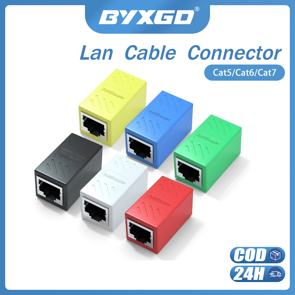RJ45 Connector Cat5e/Cat6/6a/Cat7 Ethernet LAN Cable Connector/Couder/อะแดปเตอร์หญิงกับหญิงเครือข่าย Connector