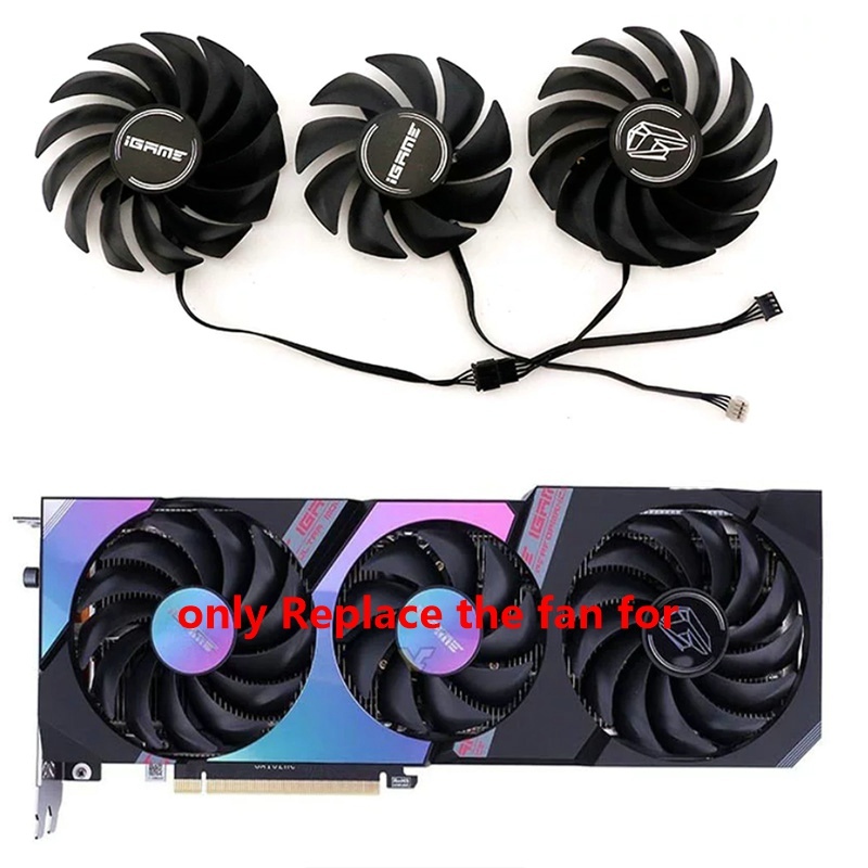 พัดลมระบายความร้อน DC12V 4Pin RTX3070 RTX3080 สําหรับ COLORFUL GeForce RTX 3070 3080 3060Ti iGame Ul