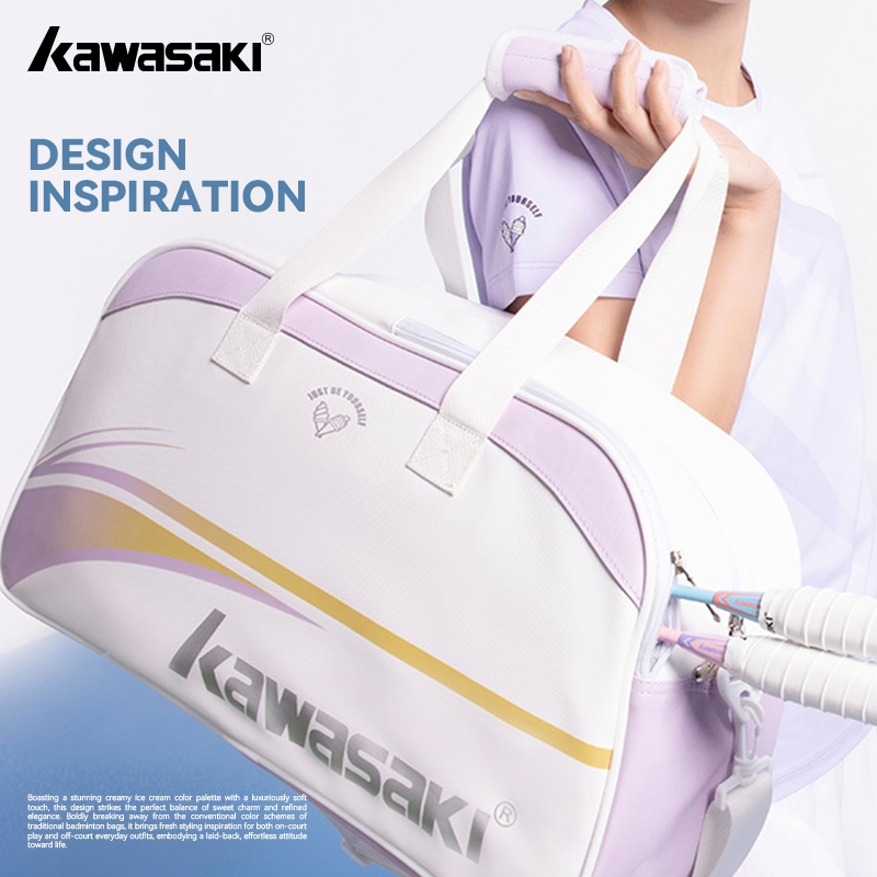 Kawasaki Sports Pickleball/Badminton/Tennis Bags ควร Racquet Sports Bag กระเป๋ากีฬาแบบพกพา K1C00-B8131